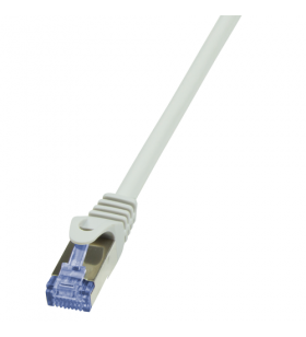 LOGILINK CQ3011S LOGILINK - Patchcord Cablu Cat.6A 10G S/FTP PIMF PrimeLine 0,25m alb