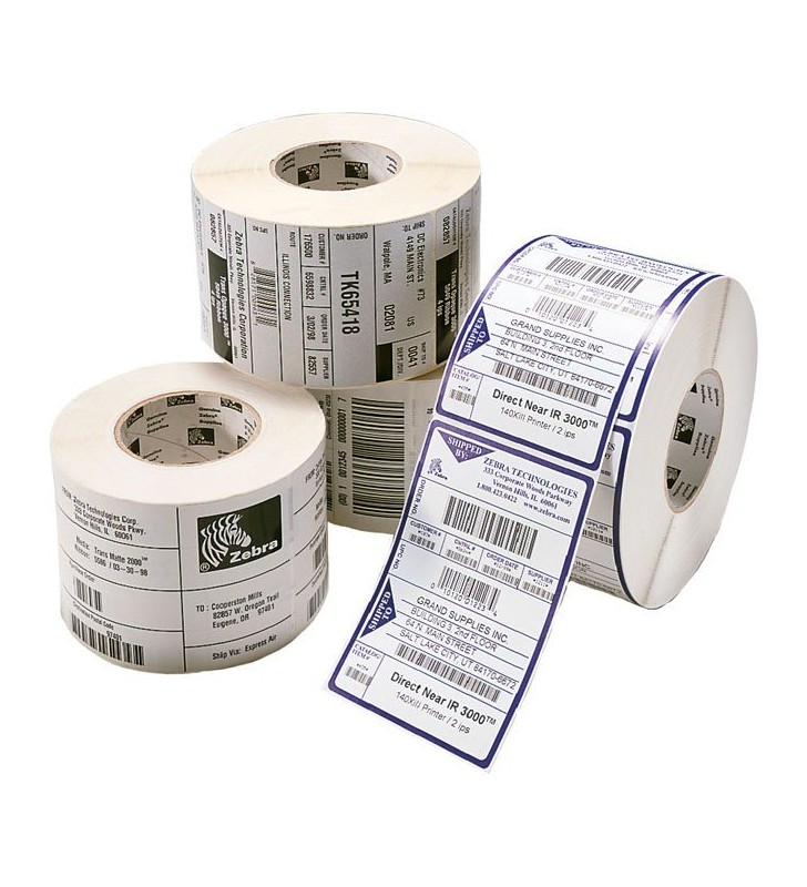 Label, Paper, 100x100mm Thermal Transfer, Z-Perform 1000T, Uncoated, Permanent Adhesive, 76mm Core