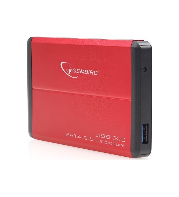 RACK EXTERN GEMBIRD 2.5" HDD S-ATA to USB 3.0, Aluminiu, red, "EE2-U3S-2-R"