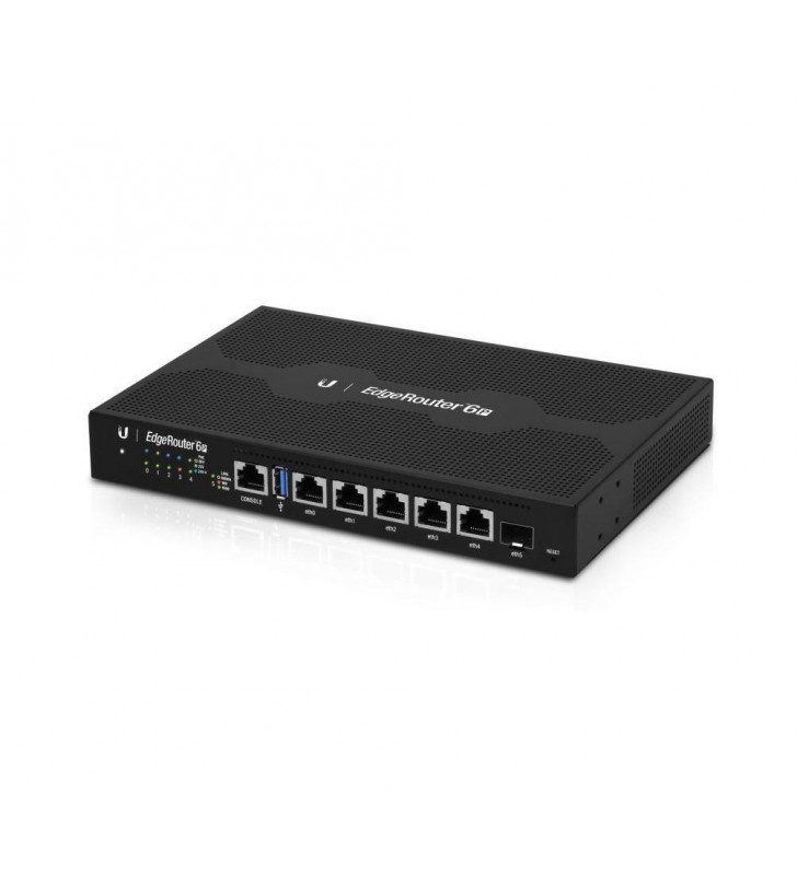 Ubiquiti EdgeRouter ER-6P 6xGigabit LAN, 1xSFP Gigabit, 1x USB3.0, 5 ports x 24V passive 2-pair/4-pair PoE, 3.4 million pps, 1 G