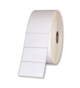 Label, Polyester, 38x19mm Thermal Transfer, Z-Ultimate 3000T Silver, Permanent Adhesive, 25mm Core