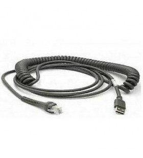 Cable, USB, Type A, Coiled, Power off terminal, 2 Meters, CAB-424E