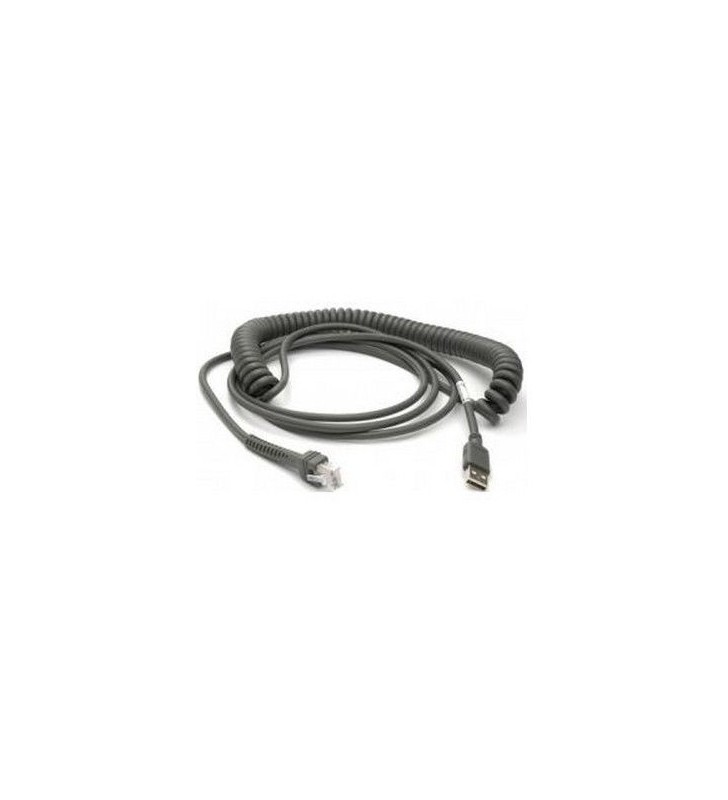 Cable, USB, Type A, Enhanced, Coiled, Power Off Terminal, 5 Meters