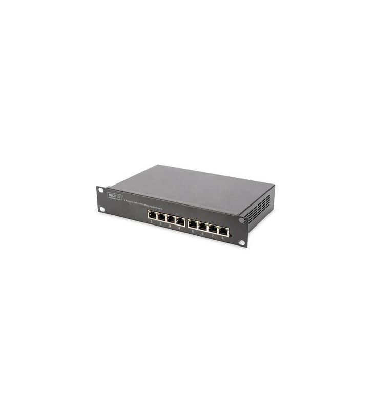 DIGITUS DN-80114 DIGITUS Switch Unmanaged Gigabit 10 Rack 8-port, 8x10/100/1000Mbps Base-TX