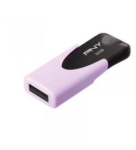 PNY ATTACHE 4 PASTEL 64GB USB2/PURPLE READ 25MB/S WRITE 8MB/S