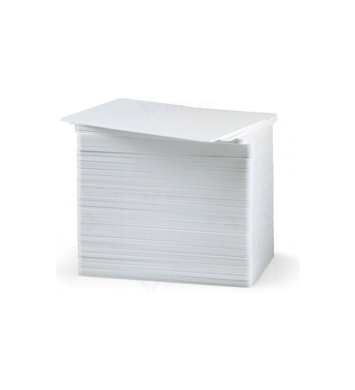 Zebra white PVC cards, 30 mil (500 cards)
