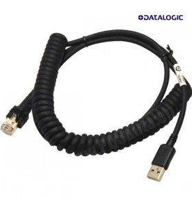 Cable, USB, Type A, Coiled, POT, CAB-524, 8 ft.