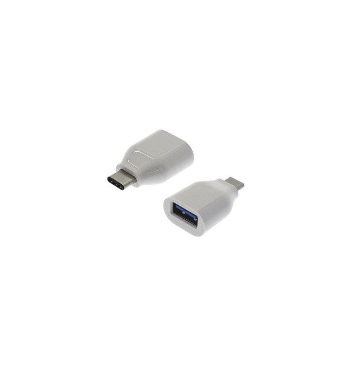 USBC - USBA ADAPTER M/F WHITE/USB-C PLUG - USB-A SOCKET