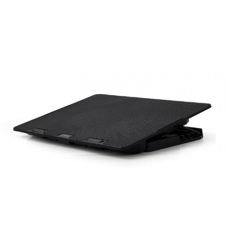 STAND GEMBIRD notebook 15.6", sita metal, 2 x fan 12.5cm, inaltime ajustabila pana la 4 grade, black, ''NBS-2F15-02"