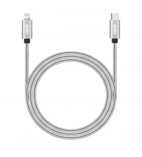Cablu de date Next One USB-C - Lightning, Metalic, Silver (1,2m)