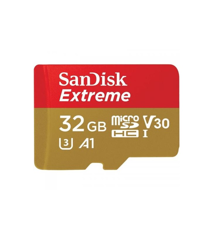 SANDISK SDSQXAF-032G-GN6MA SANDISK EXTREME microSDHC 32 GB 100/60 MB/s A1 C10 V30 UHS-I U3 Mobile