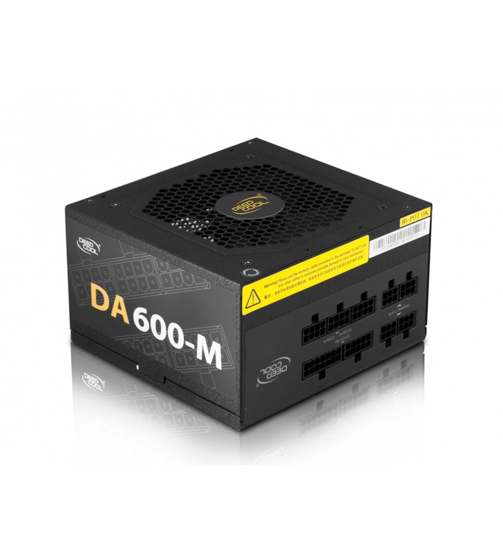 SURSA DeepCool 600W (real), modulara, fan 120mm PWM, 80 PLUS &amp max 85% eficienta, 2x PCI-E (6+2), 5x S-ATA "DA600-M"