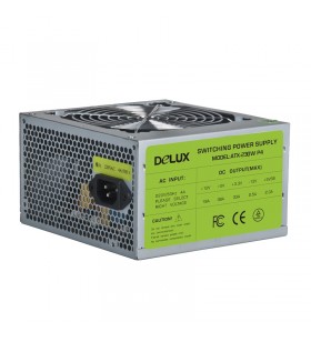 SURSA DELUX 500W, Fan 12cm, Conector 20+4 pini, 2xSATA, 2xMolex, 1xSmall 4 pini, "DLP-23D-500"