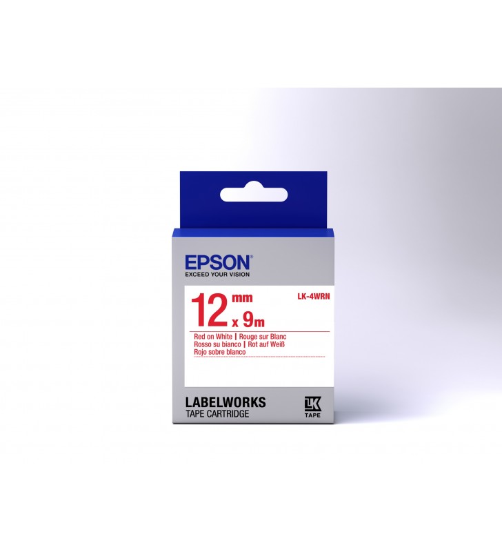 Epson Label Cartridge Standard LK-4WRN Red/White 12mm (9m)