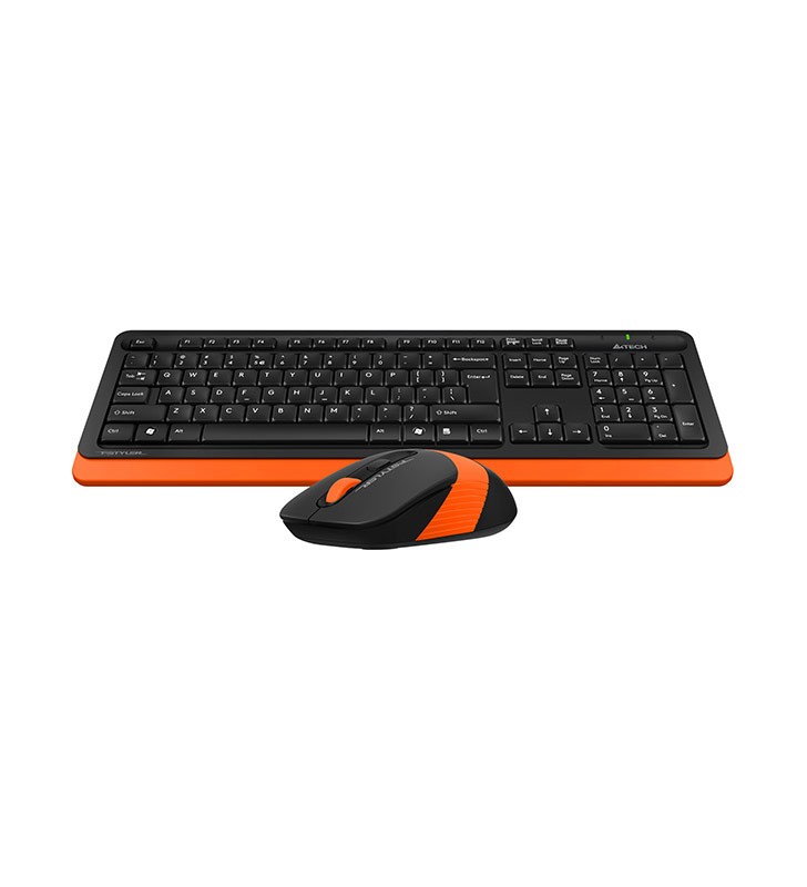 KIT wireless A4Tech Fstyler, tastatura wireless "FG10" (104 taste) + mouse wireless "FGK10" (4 but., 2000dpi), orange, "FG1
