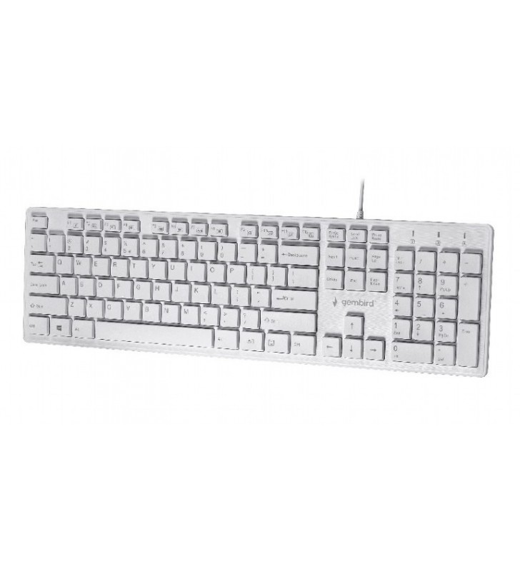 Multimedia "chocolate" keyboard, USB, US layout, white "KB-MCH-03-W"
