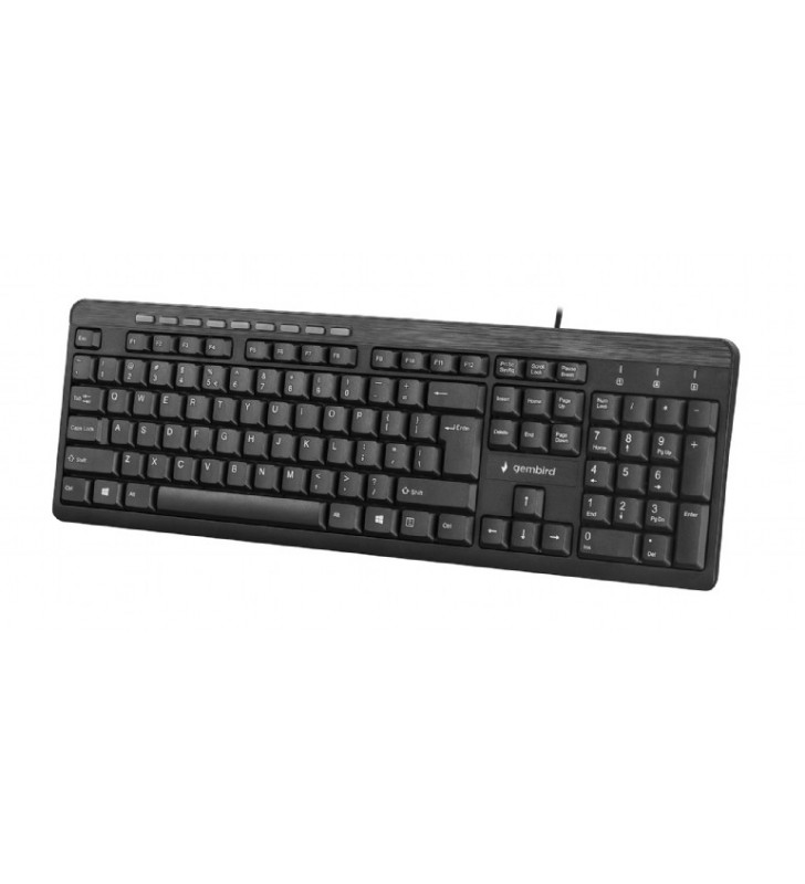 Multimedia keyboard, USB, US layout, black "KB-UM-106"