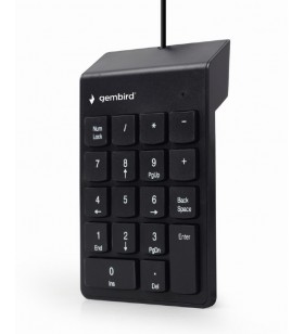 NUMERIC Keypad GEMBIRD, 18 taste, USB, 1.5m, compact design, "KPD-U-02" (include timbru verde 0.5 lei)