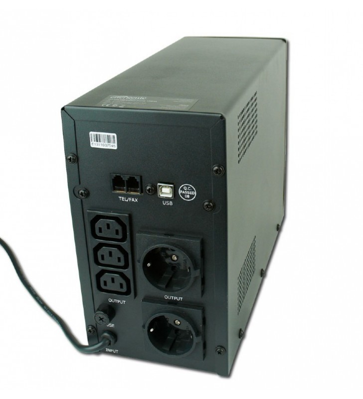 UPS GEMBIRD 1200VA w. AVR, diplay LCD, interfata USB, black, "EG-UPS-033" (include timbru verde 5 lei)