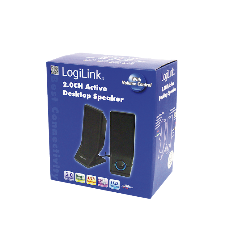 BOXE LOGILINK 2.0, RMS:  2W (2 x 1W), black, USB power "SP0027"(include timbru verde 0.5 leu)