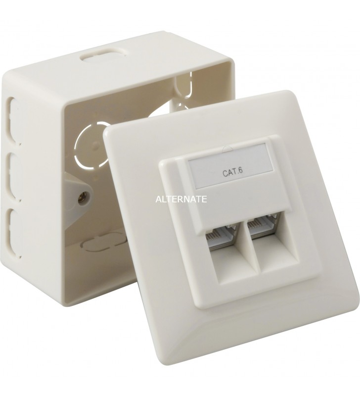 DIGITUS CAT 6/MODULAR WALL OUTLET SHIELDED
