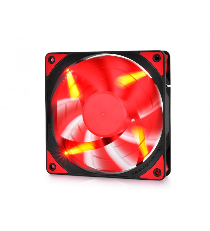 VENTILATOR DEEPCOOL PC 120x120x25 mm,  red LED, PWM, Fluid Dynamic Bearing, MTBF 100.000 ore, pale dual-layer detasabile, "TF12