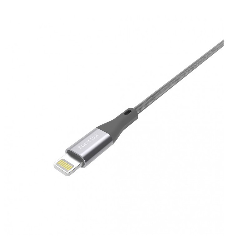 SILICONPOW Cable USB - Lightning Boost Link Nylon LK30AL 1M Quick Charge Gray