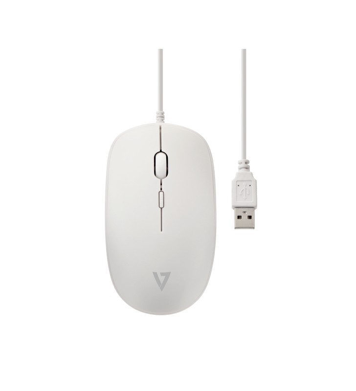 V7 MU200GS-WHT mouse-uri USB Tip-A Optice 1600 DPI Ambidextru