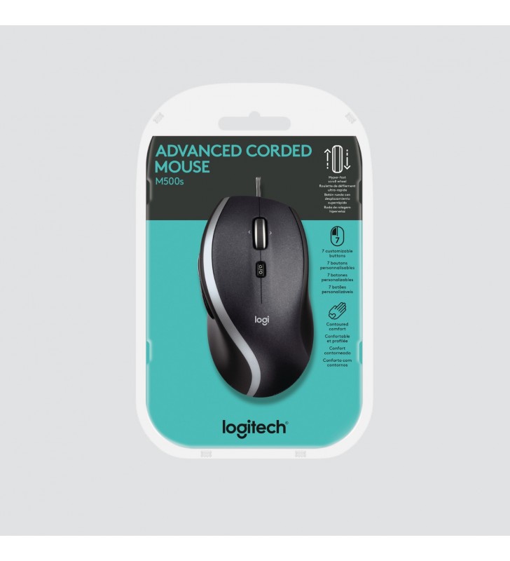 Logitech M500s Advanced Corded mouse-uri USB Tip-A Optice 4 DPI Mâna dreaptă
