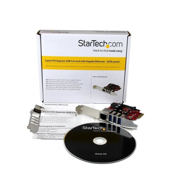 StarTech.com PEXUSB3S3GE plăci de rețea Ethernet 5000 Mbit/s Intern