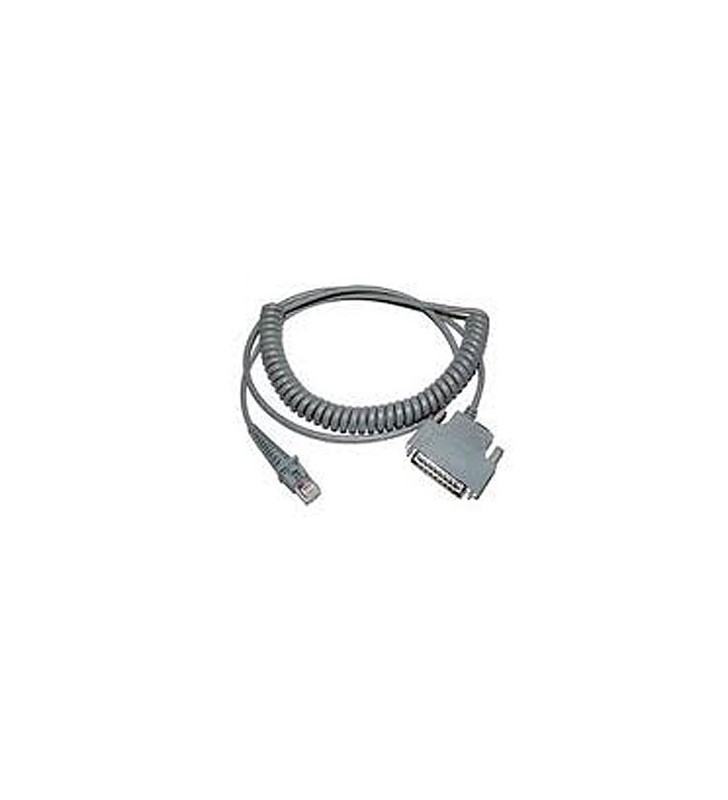 Cable, RS-232, 25P, Male, Coiled, CAB-364 (Power Supply available on pin 9 of the connector or through external power supply), 6