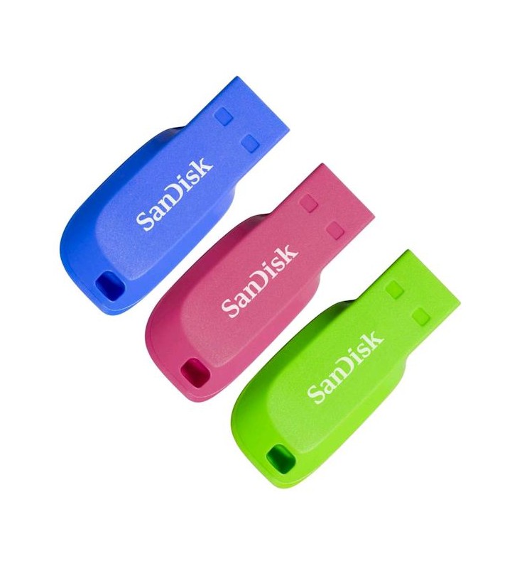 SANDISK CRUZER BLADE USB/FLASH DRIVE 3-PACK - 32GB