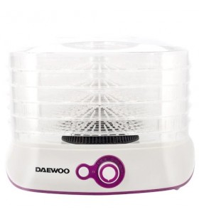 Deshidrator de alimente Daewoo, 500 W, 5 tavi deshidratare, temperatura reglabila: 35-70 grade C, ventilator integrat, tavi regl
