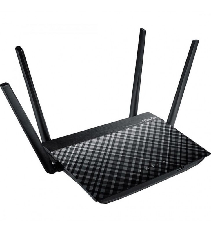 ASUS RT-AC58U V2 router wireless Bandă dublă (2.4 GHz/ 5 GHz) Gigabit Ethernet Negru
