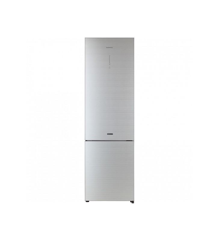 Combina frigorifica Daewoo, clasa energetica A++, capacitate neta 362 litri, No frost, iluminare LED, sticla argintiu