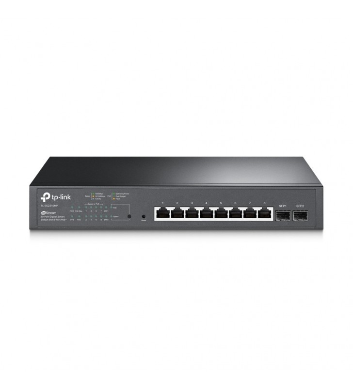 TP-LINK TL-SG2210MP switch-uri Gigabit Ethernet (10/100/1000) Negru Power over Ethernet (PoE) Suport