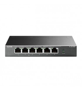 TP-LINK TL-SF1006P switch-uri Fast Ethernet (10/100) Negru Power over Ethernet (PoE) Suport