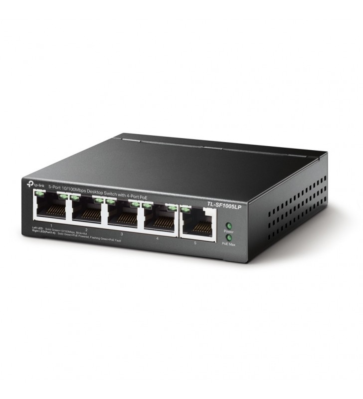 TP-LINK TL-SF1005LP switch-uri Fara management Gigabit Ethernet (10/100/1000) Negru Power over Ethernet (PoE) Suport