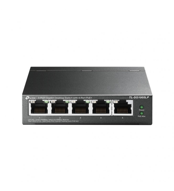TP-LINK TL-SG1005LP switch-uri Fara management Gigabit Ethernet (10 100 1000) Negru Power over Ethernet (PoE) Suport