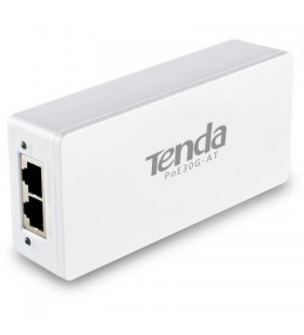 PoE injector 30W Tenda, IEEE 802.3at / 802.3af compatible, 2x 10/100/1000Mbps RJ45 Ports, 100m