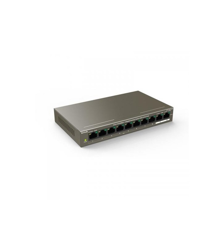 8-Port 10/100Mbps PoE + 2 Gigabit Desktop Switch max. 99W, Steel case, Desktop and Wall mounting