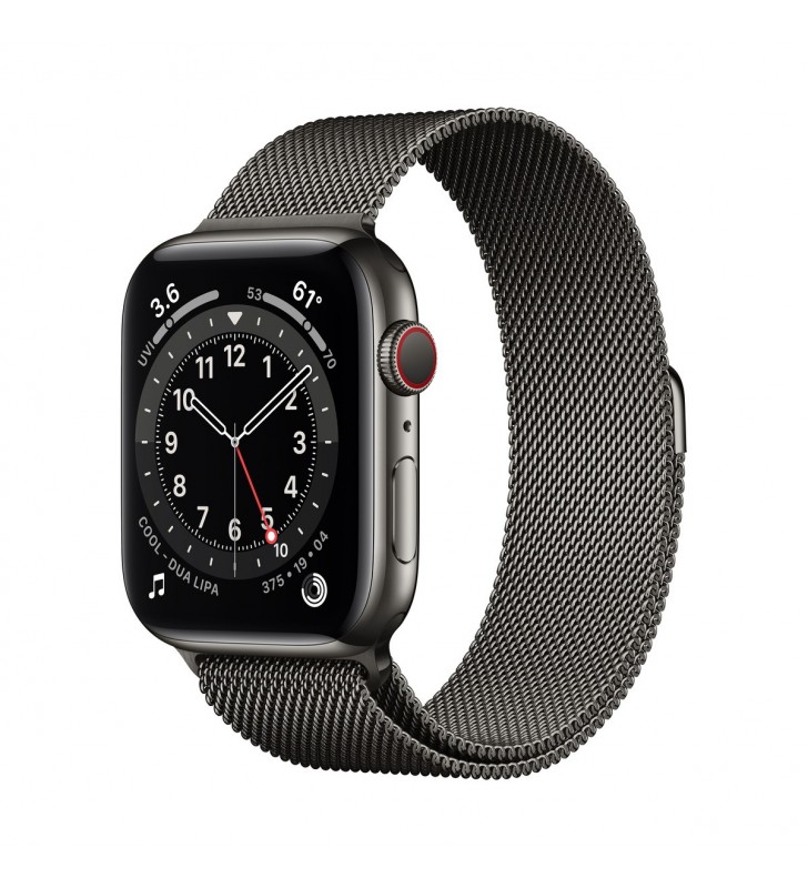 Apple Watch S6 GPS + Cellular, 40mm Graphite Stainless Steel Case with Graphite Milanese Loop