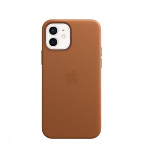 Husa de protectie Apple cu MagSafe pentru iPhone 12 / iPhone 12 Pro, Piele, Saddle Brown