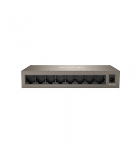8-port Gigabit Ethernet Switch, 8x 10/100/1000M auto-negotiation RJ45 ports, Steel case