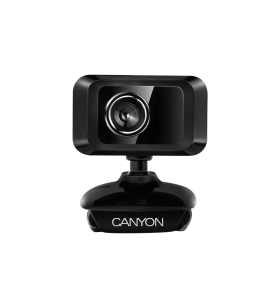 CANYON Enhanced 1.3 Megapixels resolution webcam with USB2.0 connector, viewing angle 40°, cable length 1.25m, Black, 49.9x46.5x55.4mm, 0.065kg