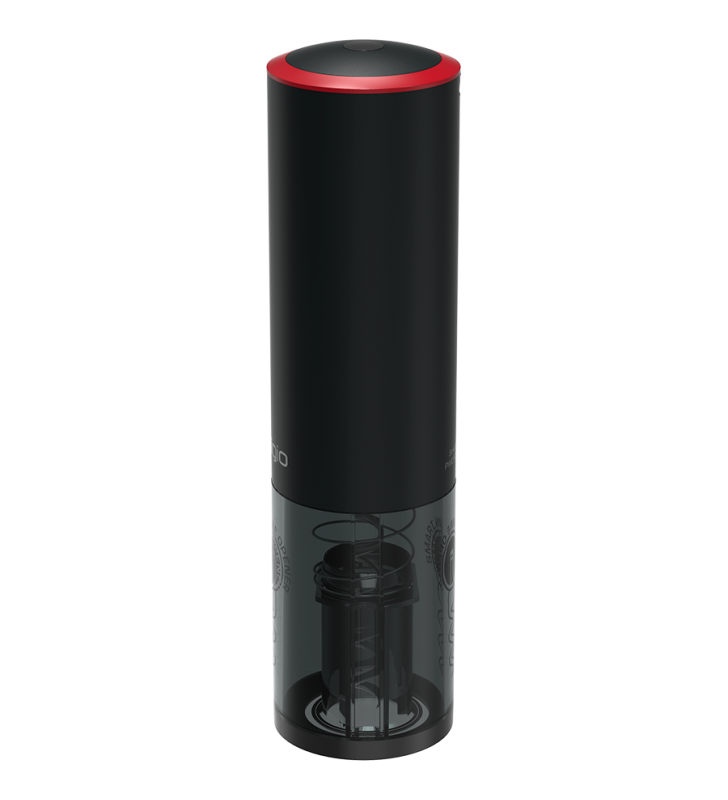 Lugano, smart wine opener, aerator, vacuum stopper preserver, foil cutter, 500mAh battery, Dimensions D 52*H200mm, black