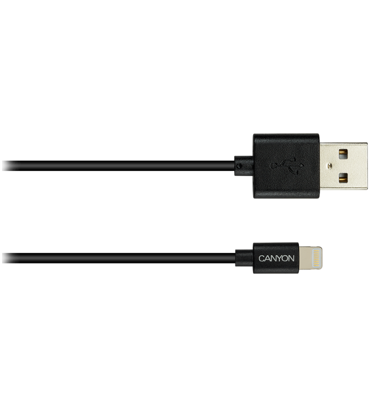 CANYON CNS-MFICAB01B Ultra-compact MFI Cable, certified by Apple, 1M length , 2.8mm , black color