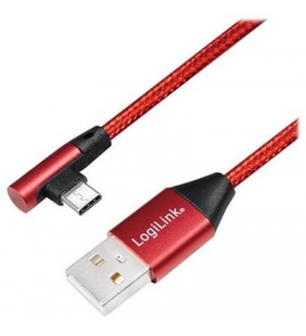 LOGILINK CU0145 LOGILINK - USB 2.0 Cable USB-A male to USB-C (90° angled) male, 0.3m