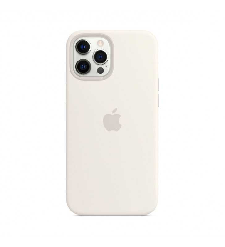 Husa de protectie Apple cu MagSafe pentru iPhone 12 Pro Max, Silicon, Alb