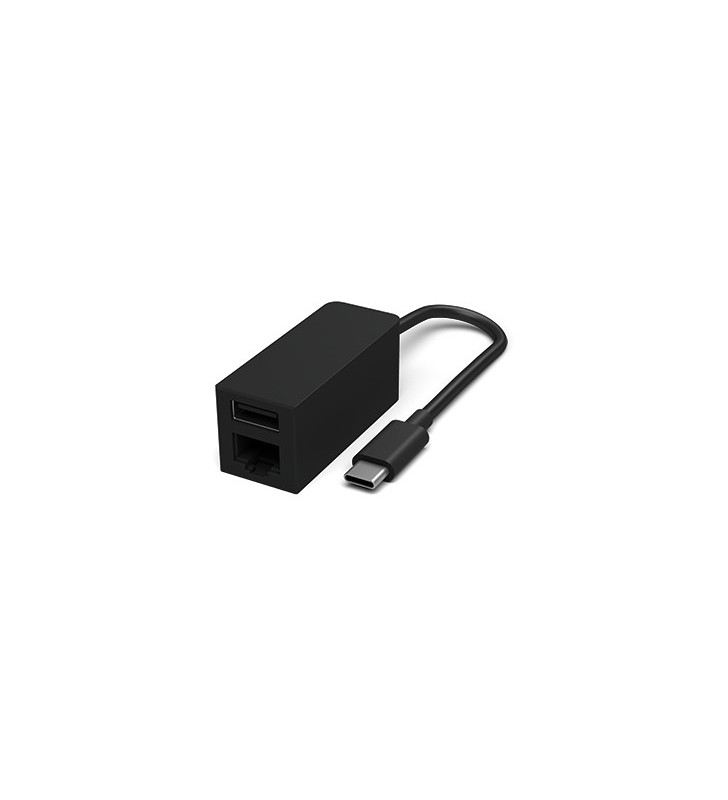 Microsoft JWL-00004 cabluri prelungitoare cu mufe mamă/tată USB Type-C RJ-45, USB 3.1 Type-A Negru